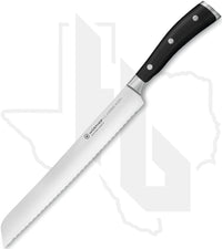 Wusthof Classic Ikon 9 in. Double Serrated Bread Knife 1040331123 - Black