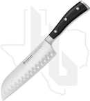 Wusthof Classic Ikon 7 in. Santoku 1040331317 - Black, Hollow Edge