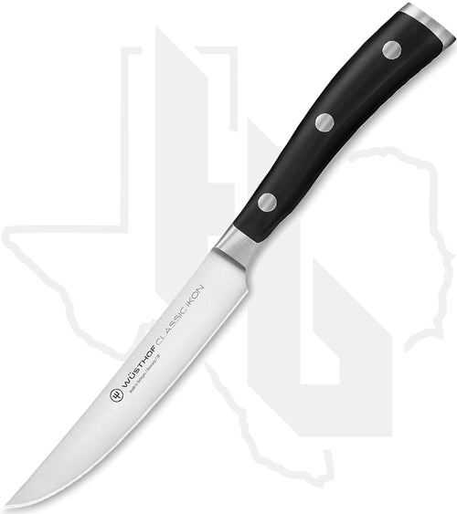 Wusthof Classic Ikon 4.5 in. Steak Knife 1040331712 - Black