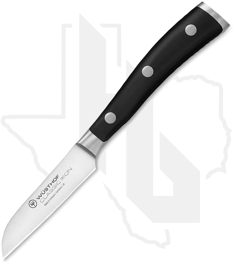 Wusthof Classic Ikon 3 in. Flat Cut Paring Knife 1040333208 - Black
