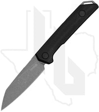 Kershaw Mini Iridium Fixed Blade 1051 - Black Linen Micarta, Working Finish