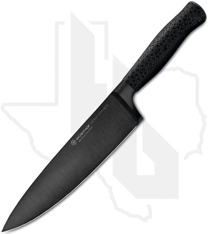 Wusthof Performer 8 in. Chef's Knife 1061200120 - Black Polymer, DLC