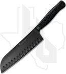 Wusthof Performer 7 in. Santoku 1061231317 - Black Polymer, DLC, Hollow Edge
