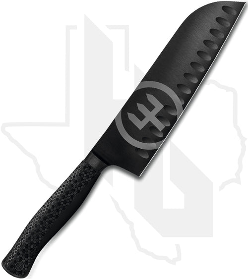 Wusthof Performer 7 in. Santoku 1061231317 - Black Polymer, DLC, Hollow Edge