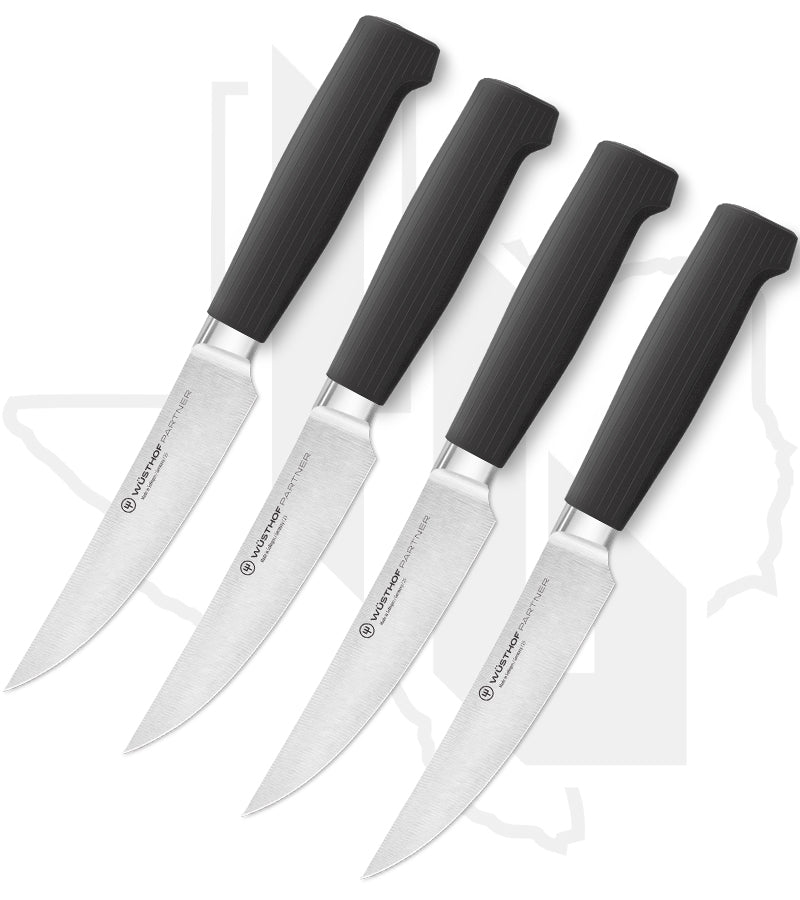 Wusthof Partner 4 Pc Steak Knife Set 1061860401 - Black Polymer