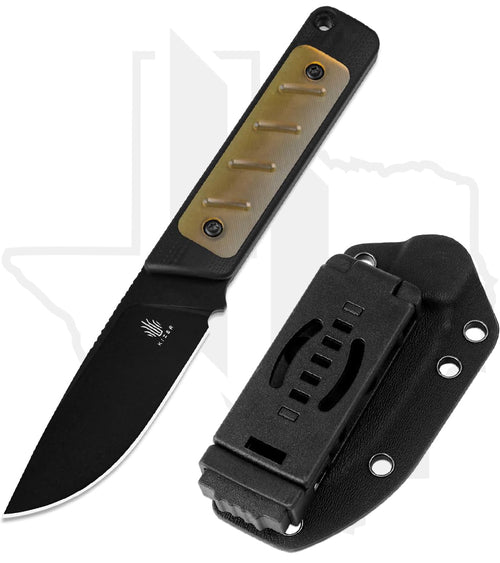 Kizer Smolt 1063A4 - Black G-10, Yellow PEI, Black PVD