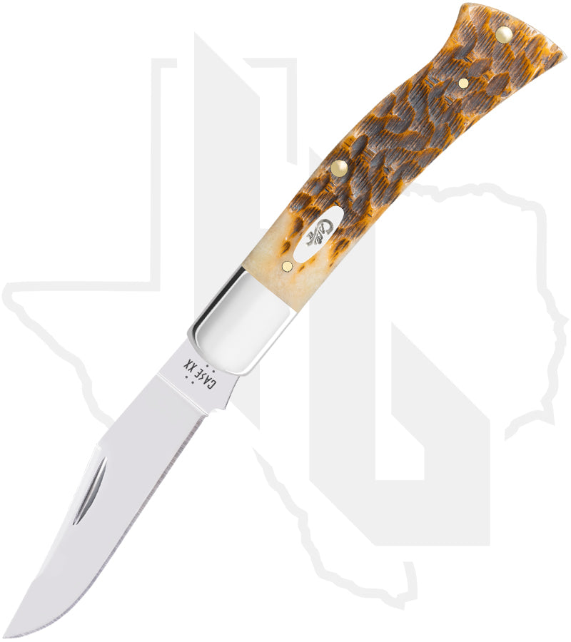 W.R. Case Axe Handle 10799 - Amber Bone, Peach Seed Jig (BR61135 SS)