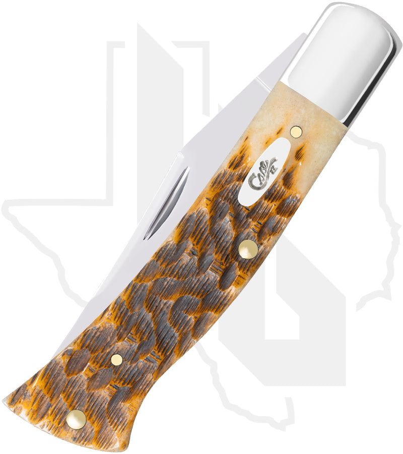 W.R. Case Axe Handle 10799 - Amber Bone, Peach Seed Jig (BR61135