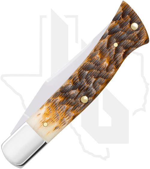 W.R. Case Axe Handle 10799 - Amber Bone, Peach Seed Jig (BR61135 SS)