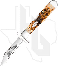 W.R. Case Cheetah Cub 10812 - Amber Bone, Peach Seed Jig (611 1/2L SS)