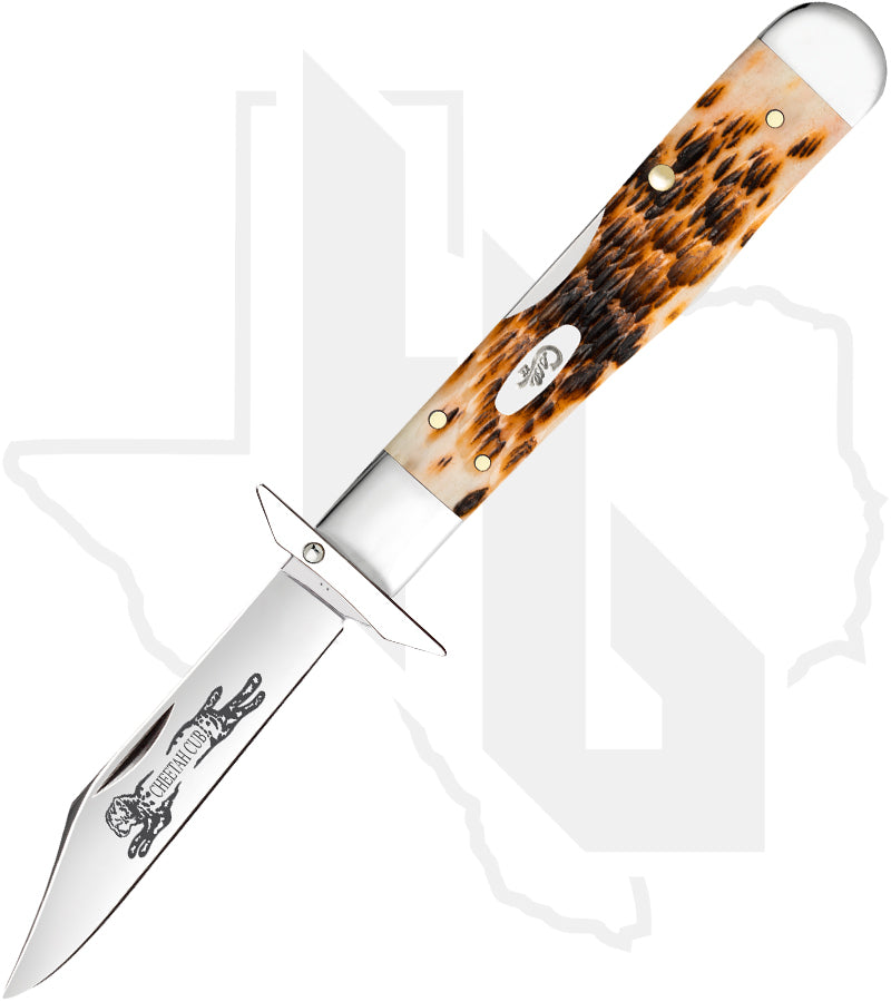 W.R. Case Cheetah Cub 10812 - Amber Bone, Peach Seed Jig (611 1/2L SS)