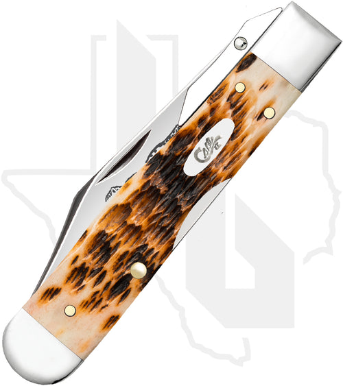W.R. Case Cheetah Cub 10812 - Amber Bone, Peach Seed Jig (611 1/2L SS)