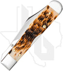 W.R. Case Cheetah Cub 10812 - Amber Bone, Peach Seed Jig (611 1/2L SS)