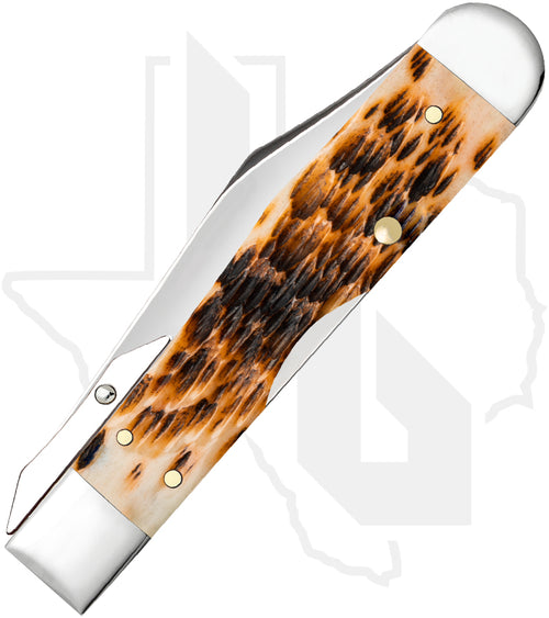 W.R. Case Cheetah Cub 10812 - Amber Bone, Peach Seed Jig (611 1/2L SS)