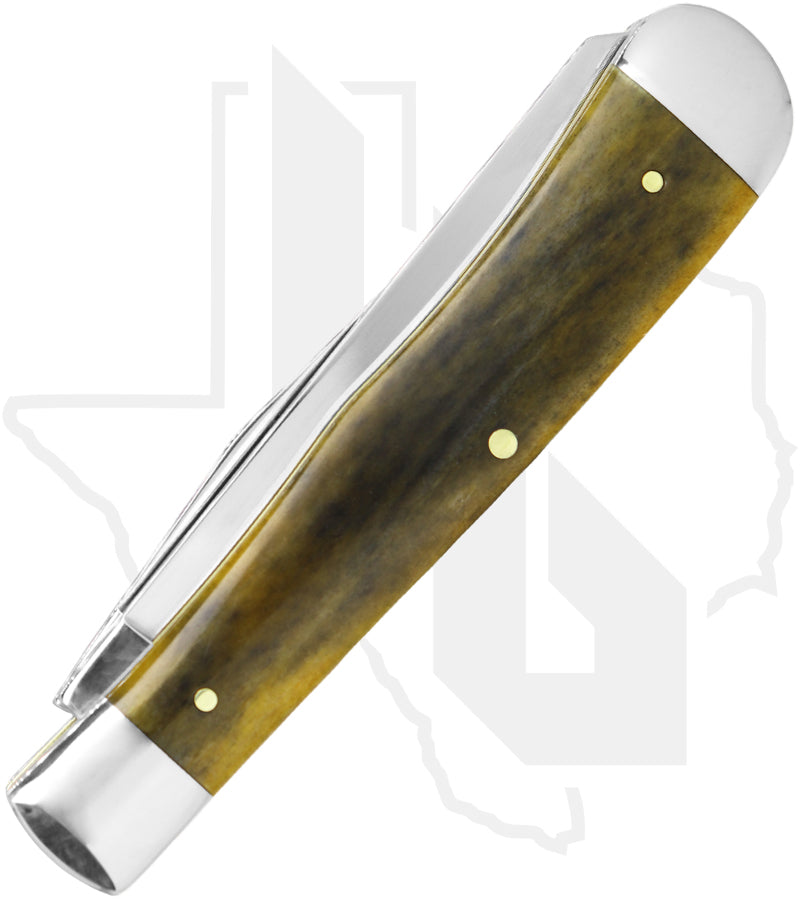 W.R. Case Trapper 10865 - Olive Green Bone, Smooth (6254 SS)