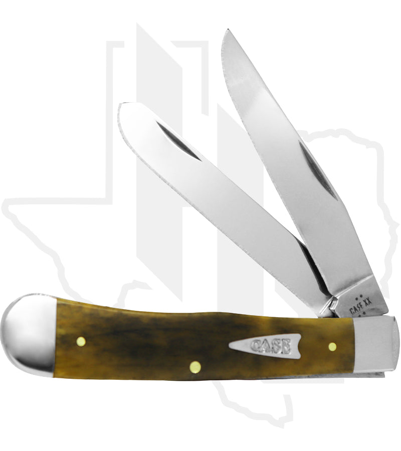 W.R. Case Trapper 10865 - Olive Green Bone, Smooth (6254 SS)