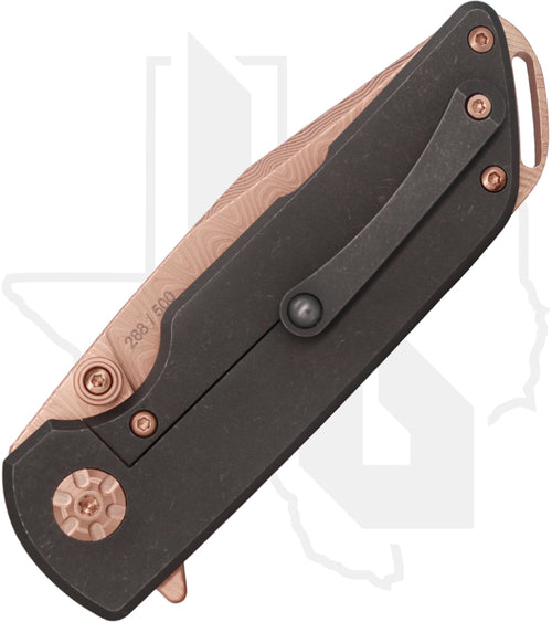 Boker M4 Sherman 110118DAM - Rose Gold Damascus, Titanium, Carbon Fiber
