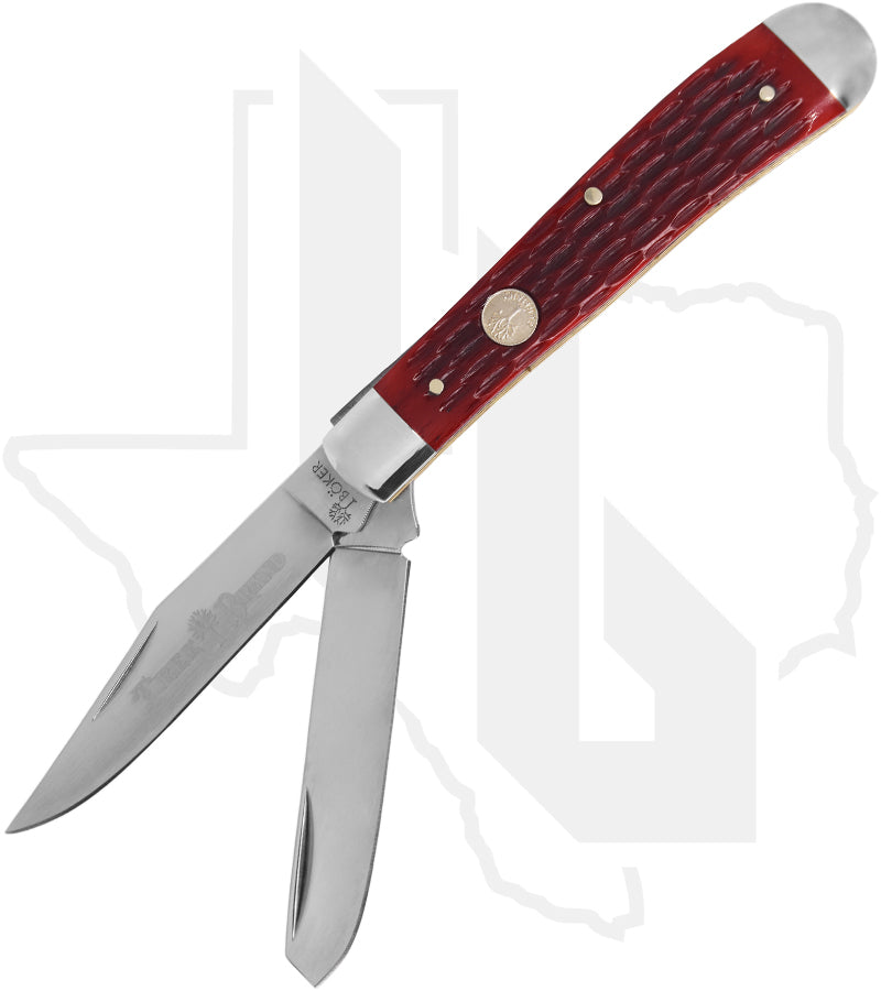 Boker Treebrand TS 2.0 Trapper 110825 - Red, Jigged Bone
