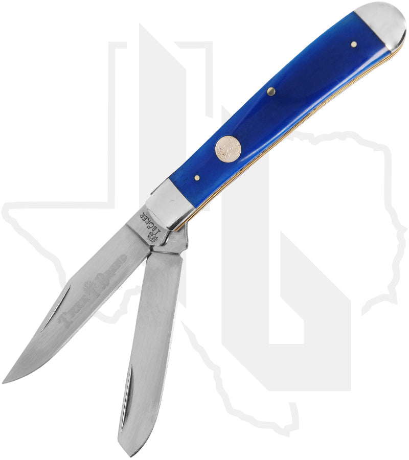 Boker Treebrand TS 2.0 Trapper 110828 - Blue, Smooth Bone