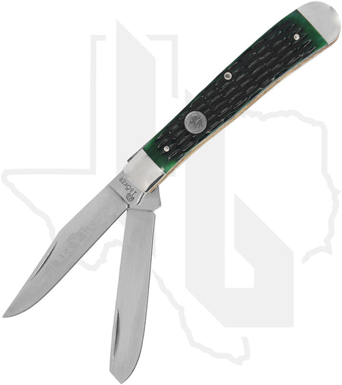 Boker Treebrand TS 2.0 Trapper 110831 - Green, Jigged Bone