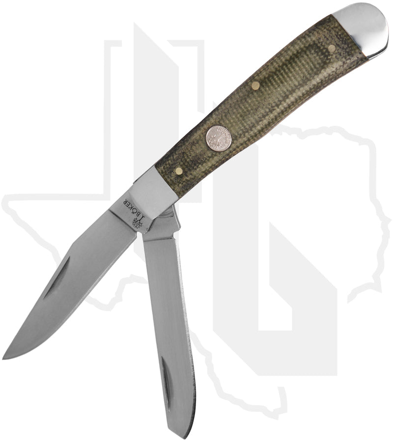 Boker Treebrand TS 2.0 Trapper 110888 - Green Canvas Micarta