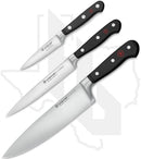 Wusthof Classic 3 Pc Chef's Knife Set 1120160301 - Black