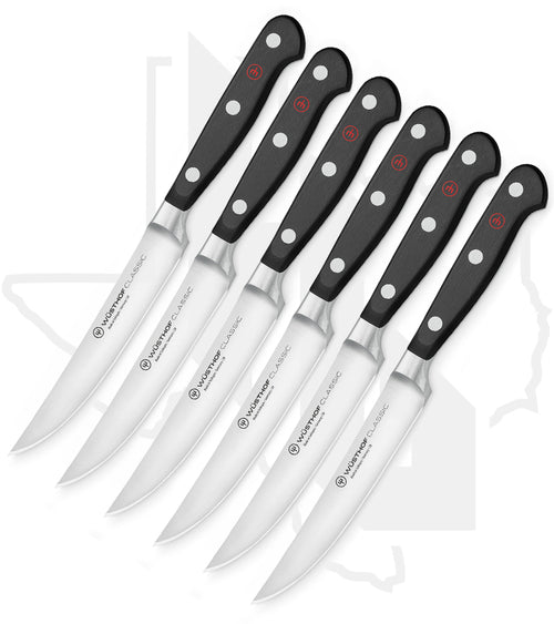 Wusthof Classic 6 Pc Steak Knife Set 1120160601 - Black