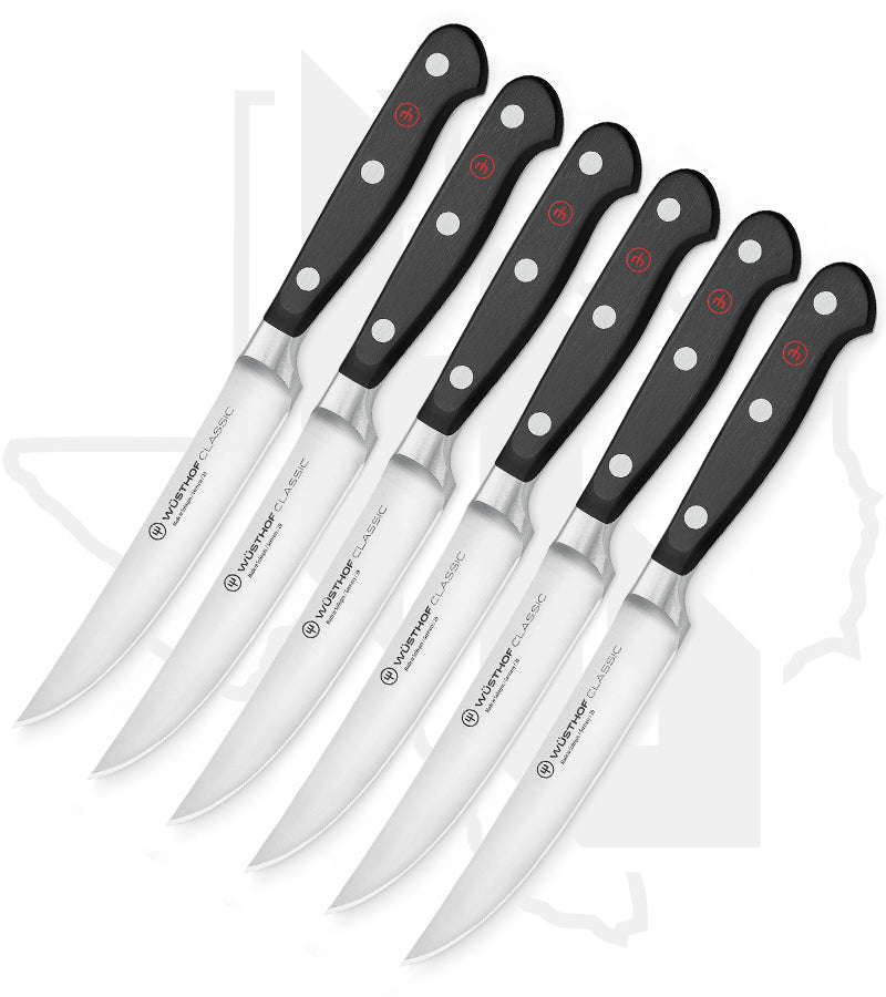 Wusthof Classic 6 Pc Steak Knife Set 1120160601 - Black