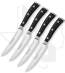 Wusthof Classic Ikon 4 Pc Steak Knife Set 1120360401 - Black