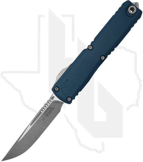 Microtech Gen IV Ultratech 11214-10APDO - Single Edge, Apocalyptic, Deep Ocean Aluminum