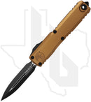 Microtech Gen IV Ultratech 11224-1TA - Double Edge, Black Blade, Tan