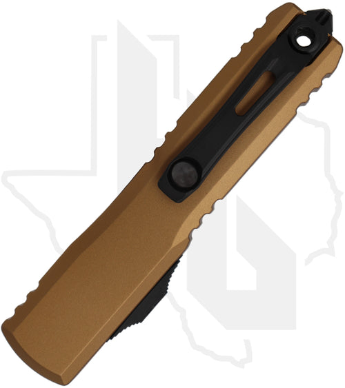 Microtech Gen IV Ultratech 11224-1TA - Double Edge, Black Blade, Tan