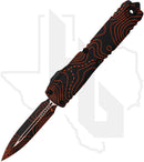 Microtech Signature Series Gen IV Ultratech 11224-1TPBKORCS - Double Edge, Black/Orange Topographic