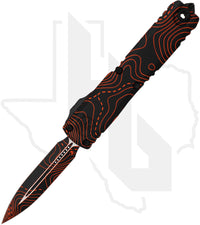 Microtech Signature Series Gen IV Ultratech 11224-1TPBKORCS - Double Edge, Black/Orange Topographic