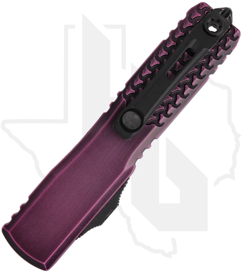 Microtech Gen IV Ultratech 11224HT-1PUAA - Double Edge, Half Tri-Grip, Purple Abrasion