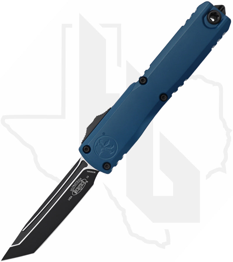 Microtech Gen IV Ultratech 11234-1DO - Tanto Edge, Black, Deep Ocean Aluminum