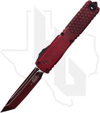 Microtech Gen IV Ultratech 11234HT-1RDAA - Tanto Edge, Half Tri-Grip, Red Abrasion