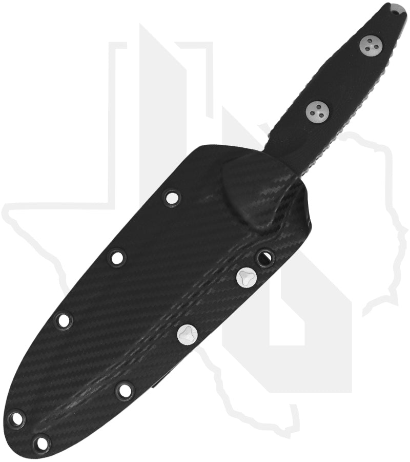Microtech Socom Alpha 113-10AP - Single Edge, Apocalyptic, Black G-10