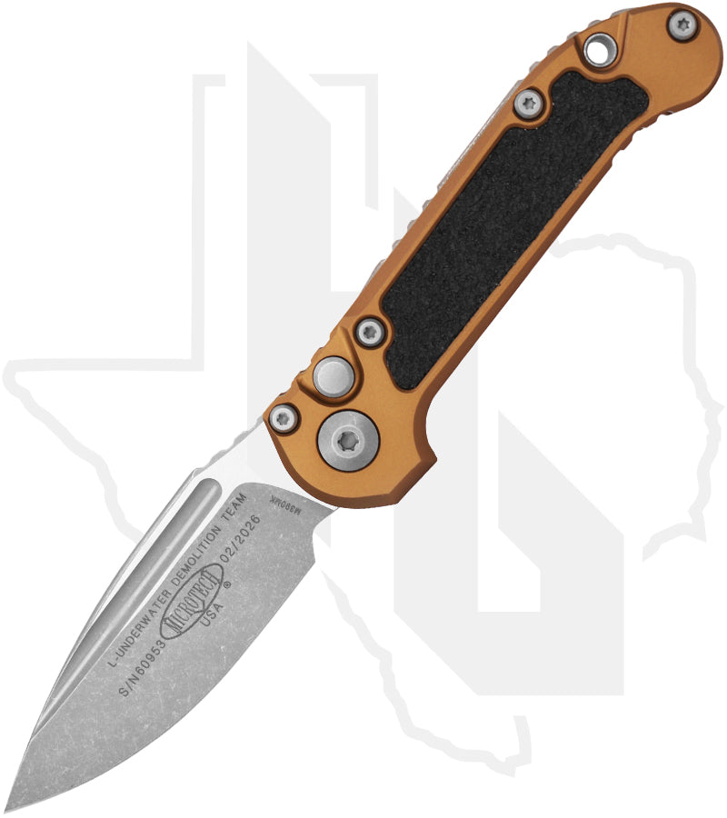 Microtech Gen III LUDT 1135-10APTA - Single Edge, Apocalyptic, Tan Aluminum