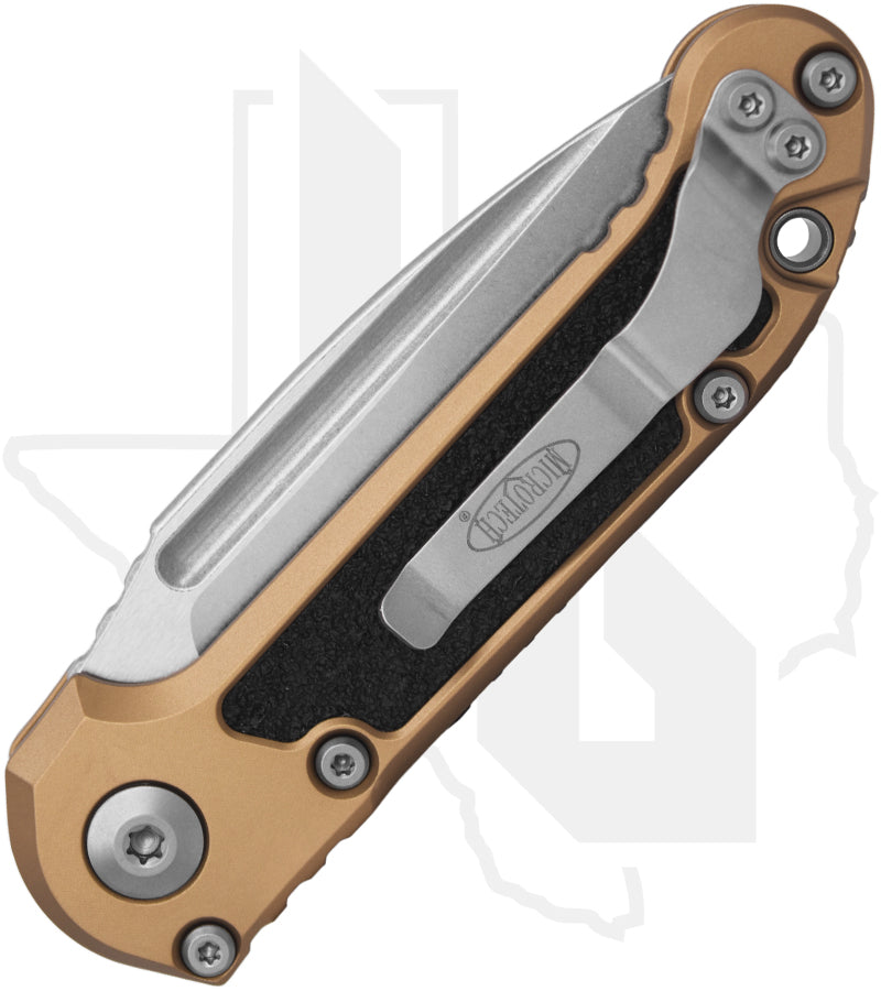 Microtech Gen III LUDT 1135-10TA - Single Edge, Stonewashed, Tan Aluminum