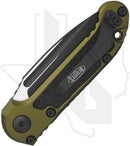 Microtech Gen III LUDT 1135-2OD - Single Edge, Black, OD Green Aluminum