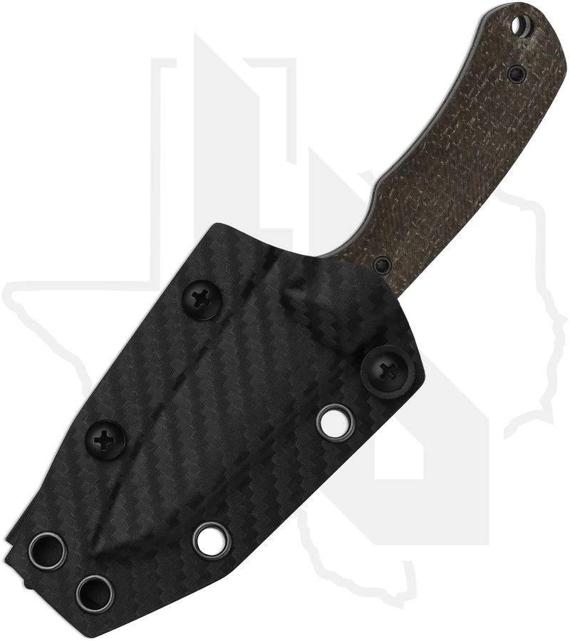 Kizer Field Mouse 1135A2 - GID Canvas Micarta, Acid Washed