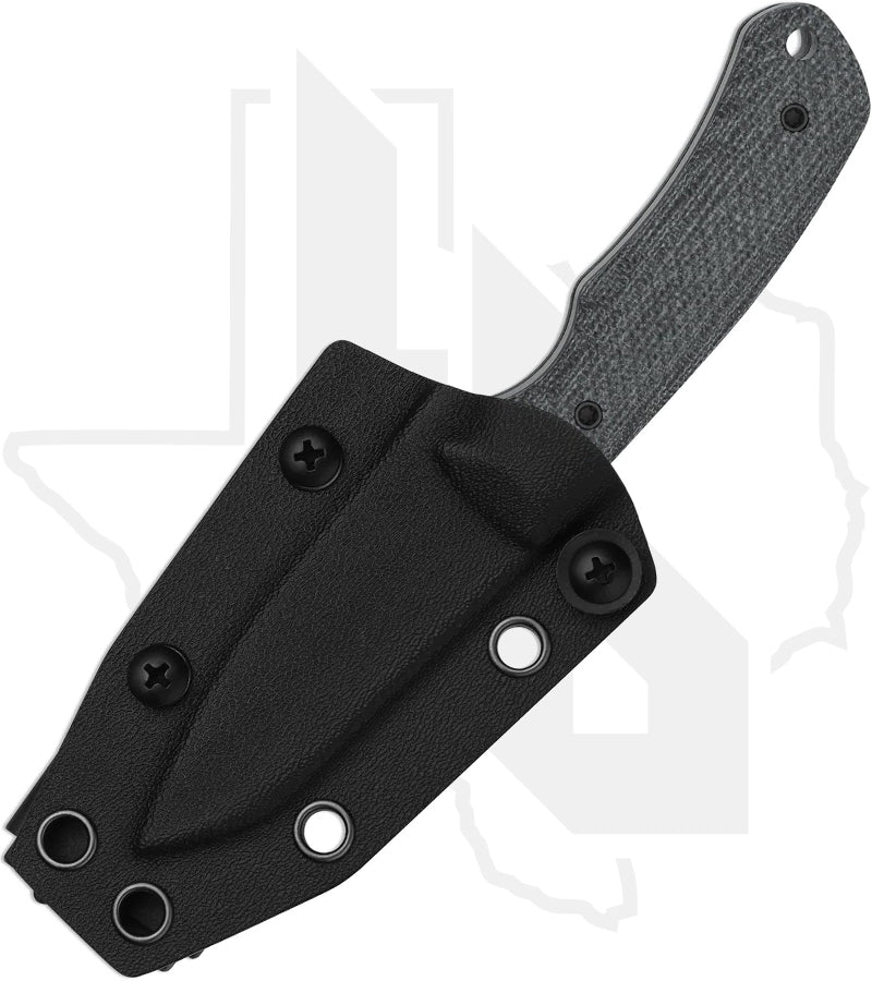 Kizer Field Mouse 1135A3 - Black Norplex UltreX Micarta, Stonewashed