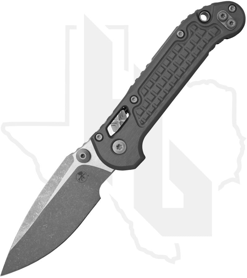 Microtech LUDT Ram-Lok 1135RL-10APFRNC - Single Edge, Apocalyptic, Frag Pattern Natural Clear Aluminum