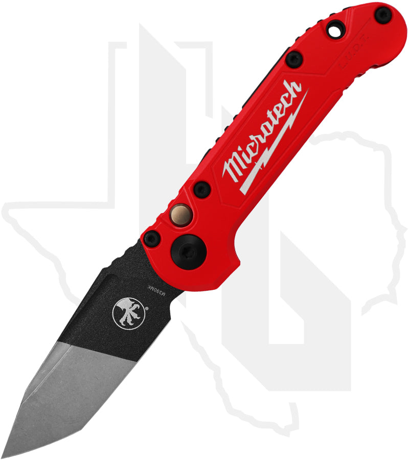 Microtech Signature Series Gen III LUDT 1136-1MWS - Tanto Edge, Apocalyptic/Cerakote, Milwaukee Red Aluminum