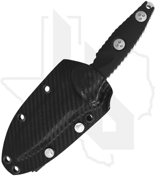 Microtech Socom Alpha Mini 113M-11 - Single Edge, Stonewashed, Black G-10