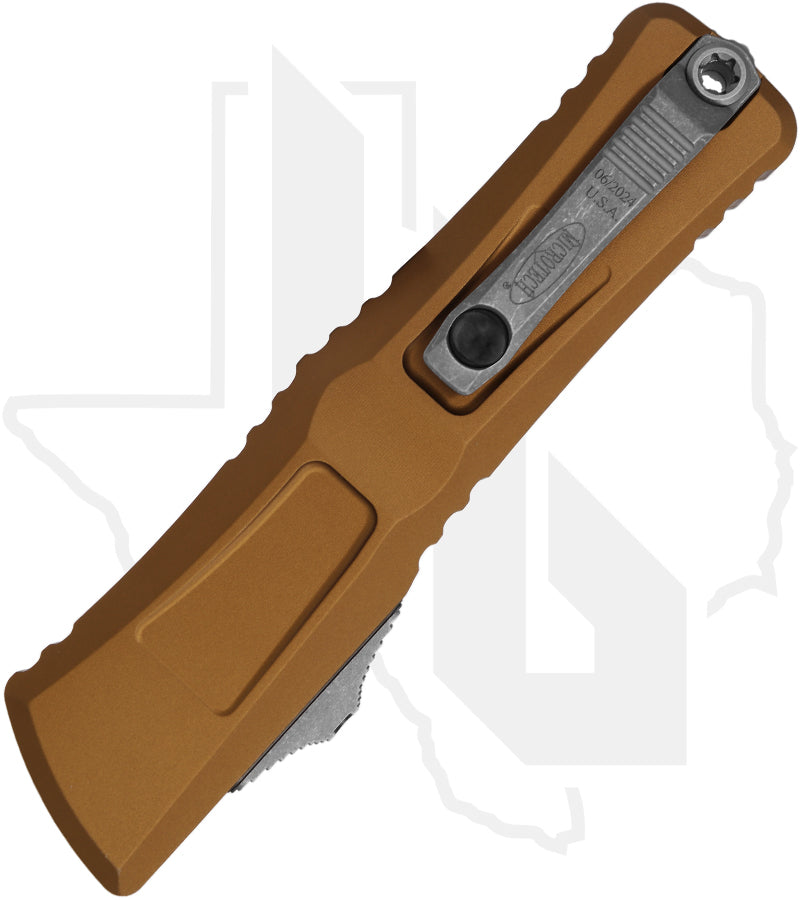 Microtech Gen III Combat Troodon 1142-10APTA - Double Edge, Apocalyptic, Tan Aluminum