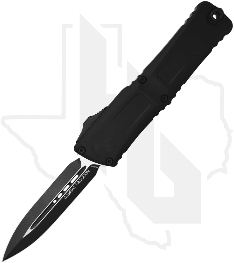 Microtech Gen III Combat Troodon 1142-1T - Double Edge, Black, Black Aluminum