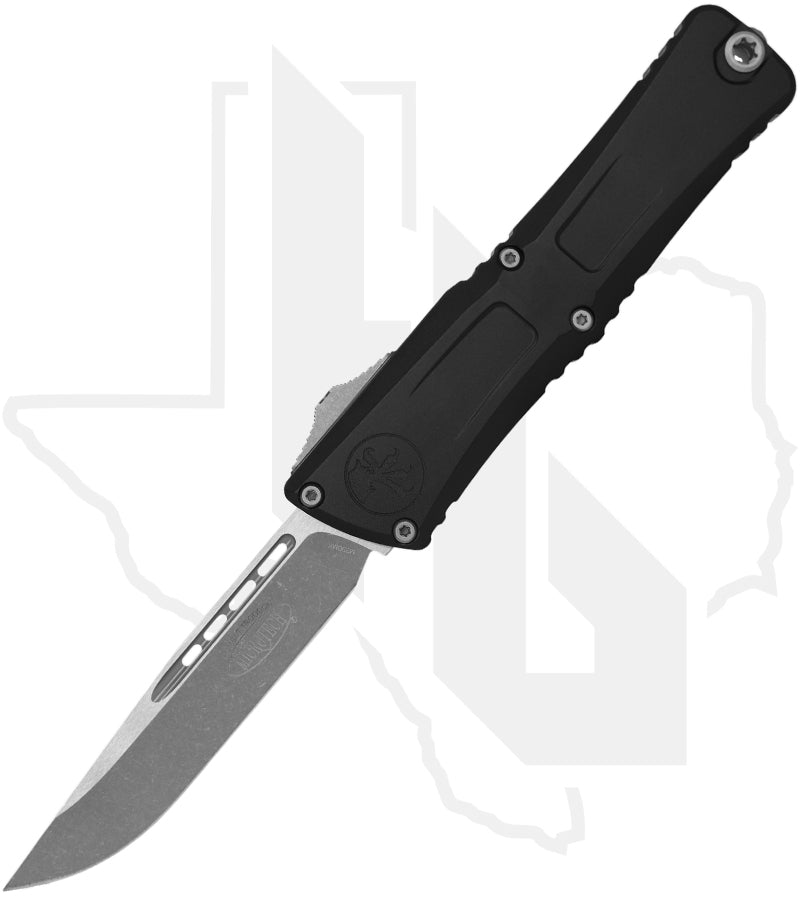Microtech Gen III Combat Troodon 1143-10AP - Single Edge, Apocalyptic, Black Aluminum