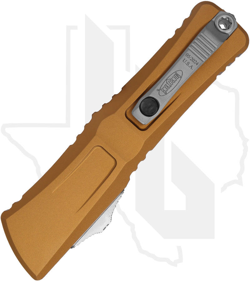 Microtech Gen III Combat Troodon 1143-10TA - Single Edge, Stonewashed, Tan Aluminum